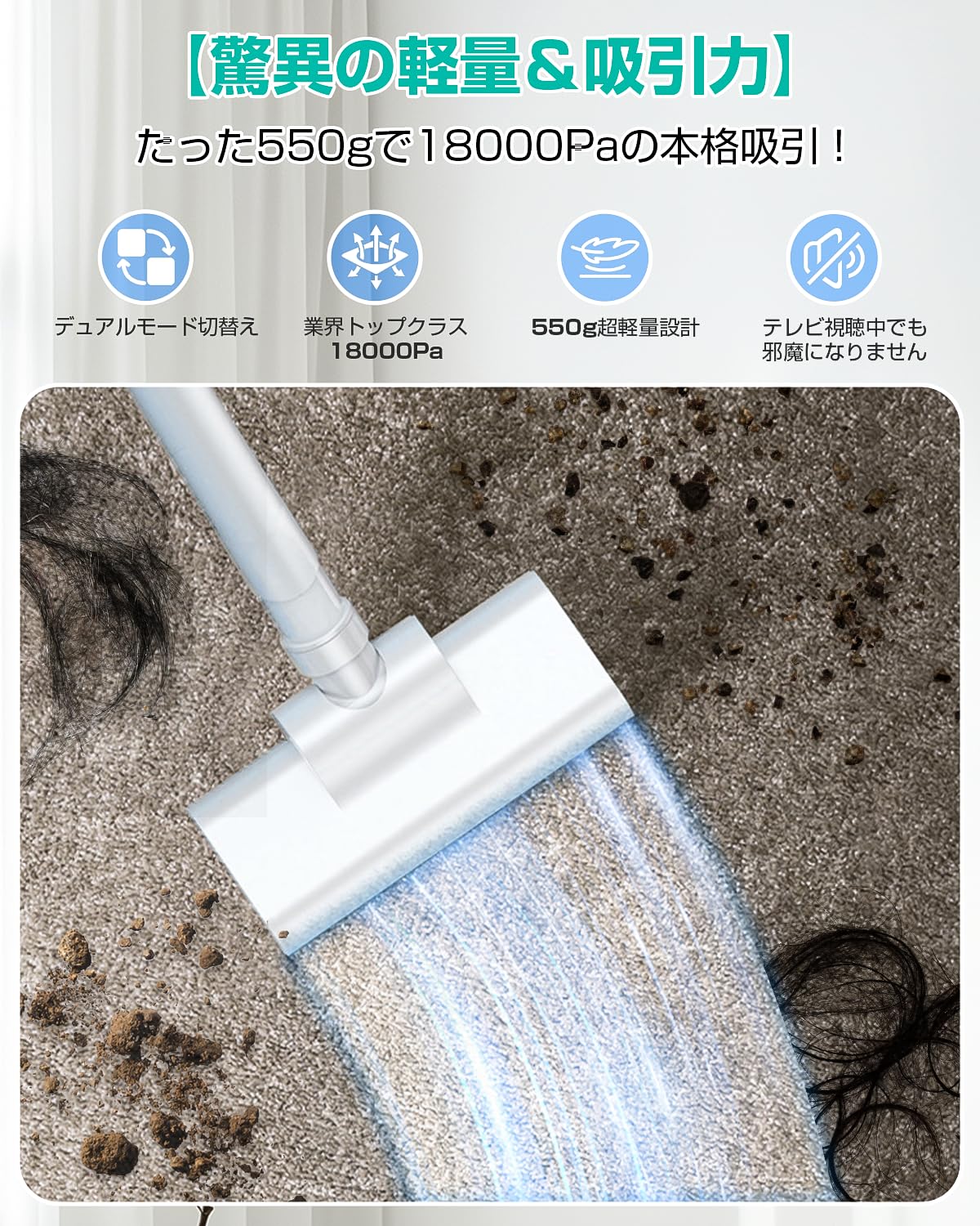 ❤軽量❣コード式だから長時間使ってもパワフルな吸引力が低下しない♪❤掃除機 Amazon | 【Amazon限定・2025新登場】掃除機 コードレス 20分間連続